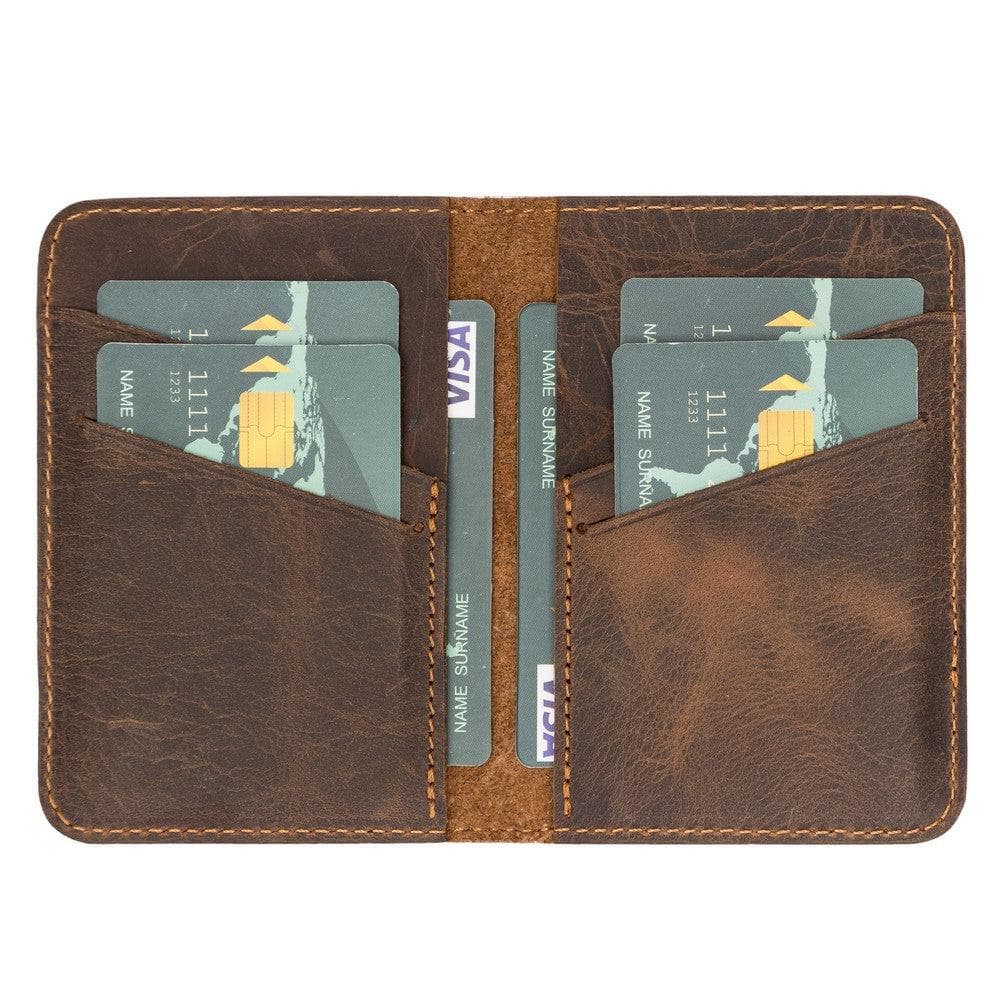 UnBranded Enrico Leather Card Holder Coffee