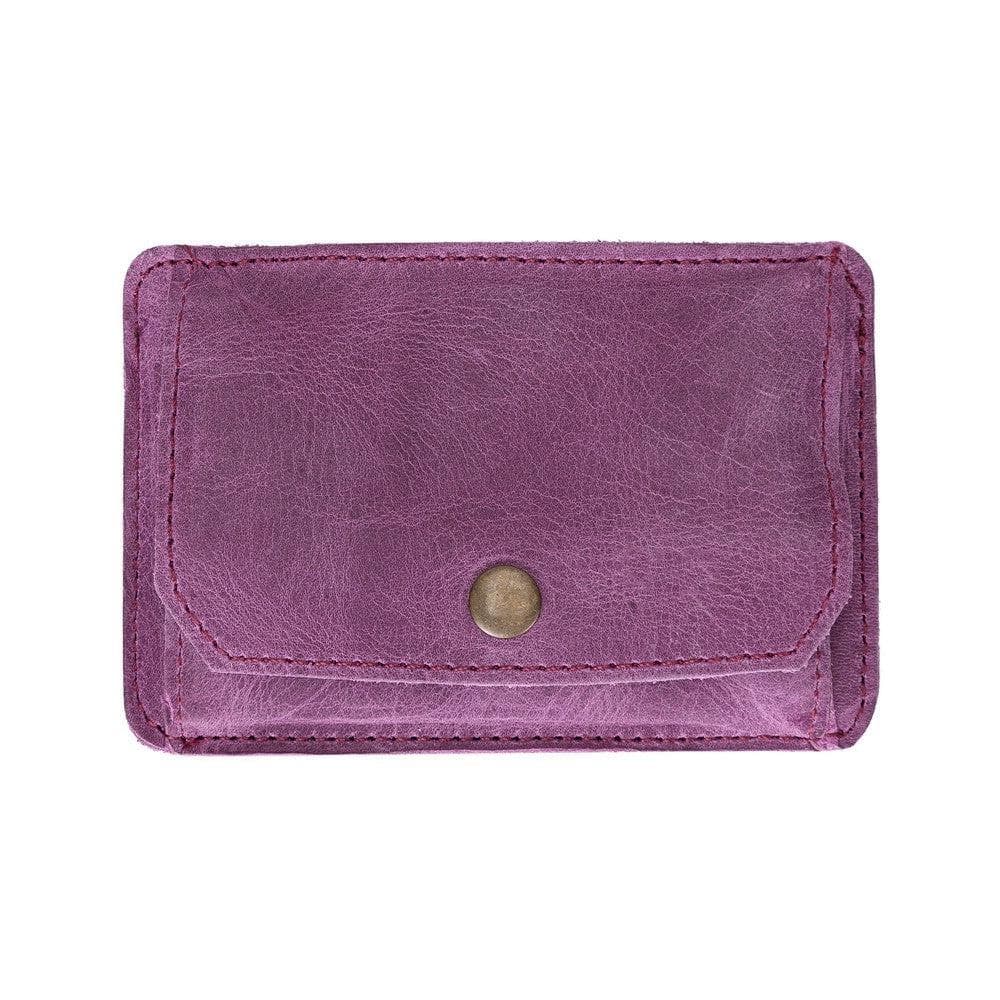 UnBranded Functional Leather Coin Holder Purple