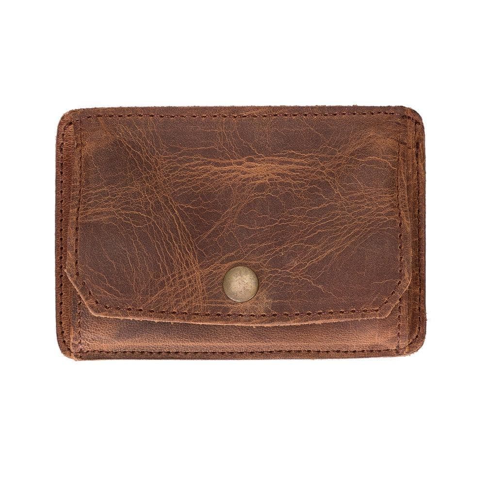 UnBranded Functional Leather Coin Holder Brown