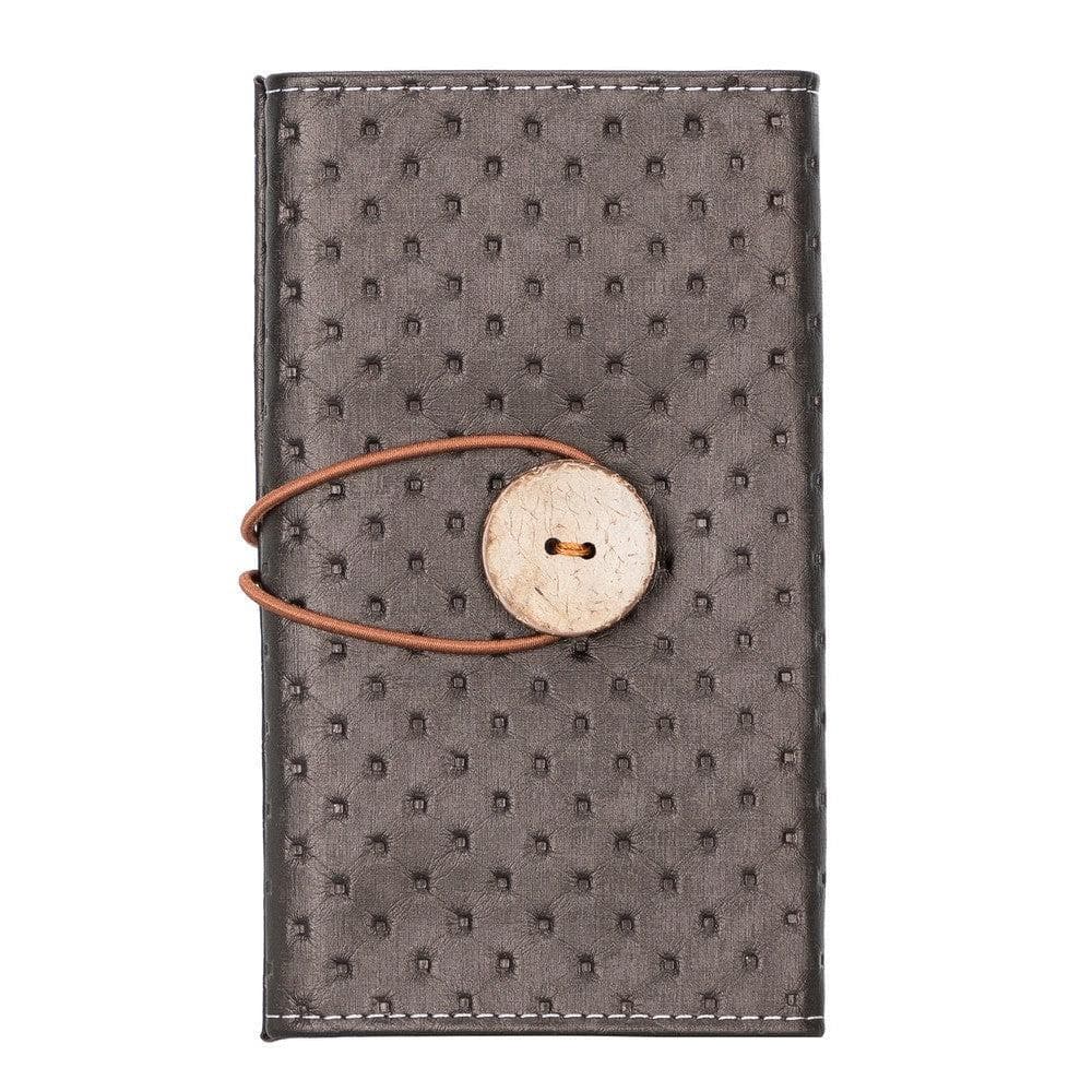 UnBranded PU Leather Business Organizer Pebble Brown