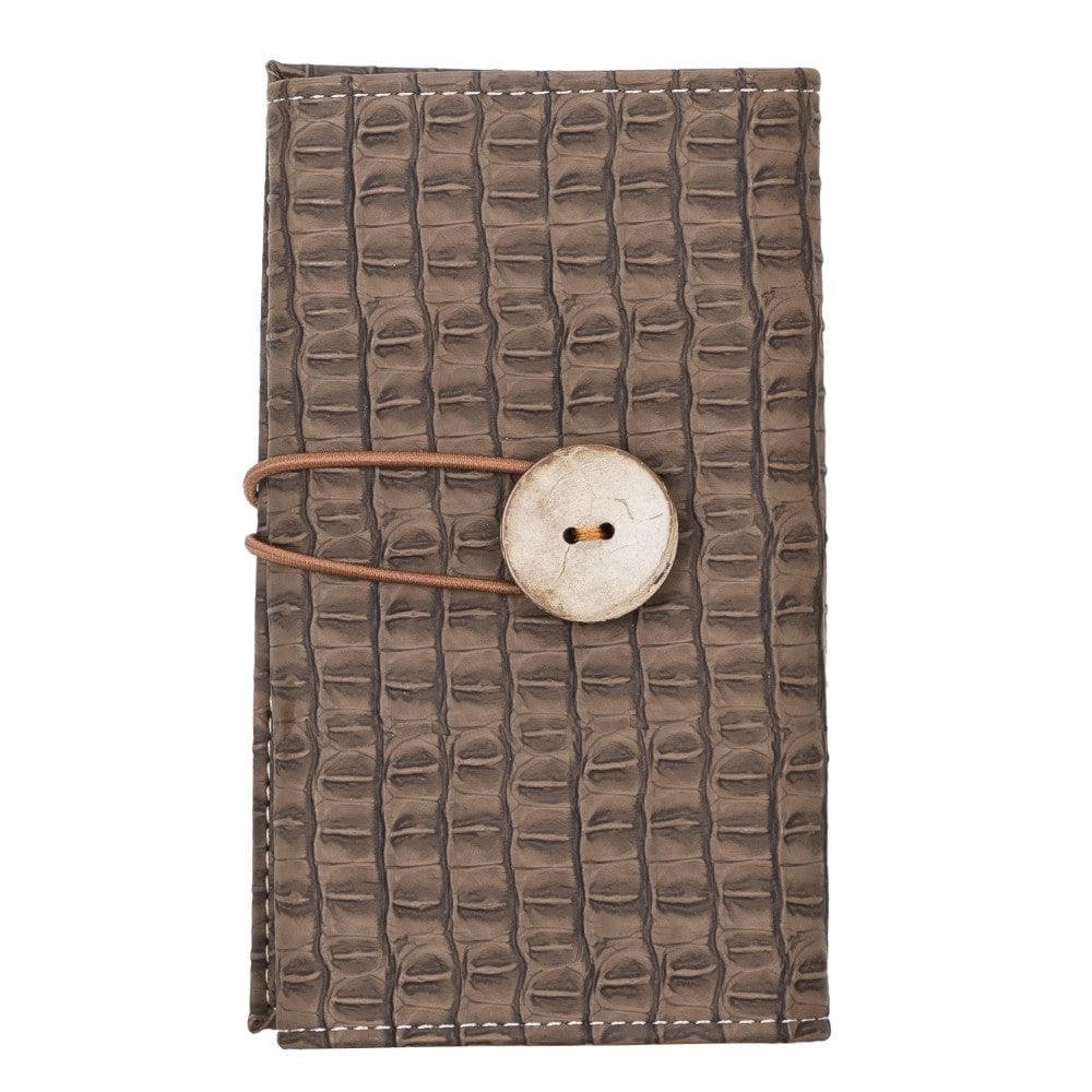 Bayelon PU Leather Business Organizer Crocodile Brown