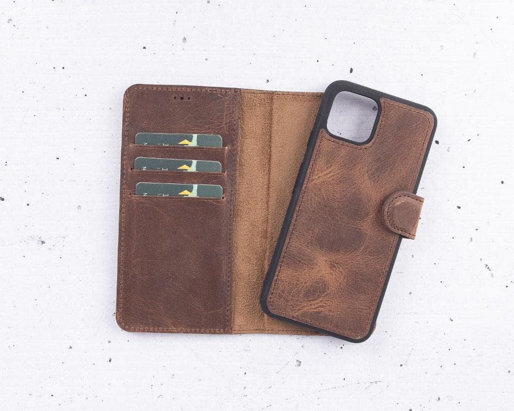 Bayelon Detachable Leather Case for Google Pixel 4 Series Saddle Brown