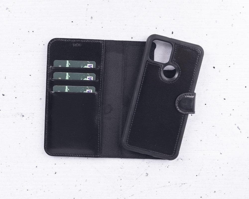 Bayelon Detachable Leather Case for Google Pixel 5 - Elegant Protection Black
