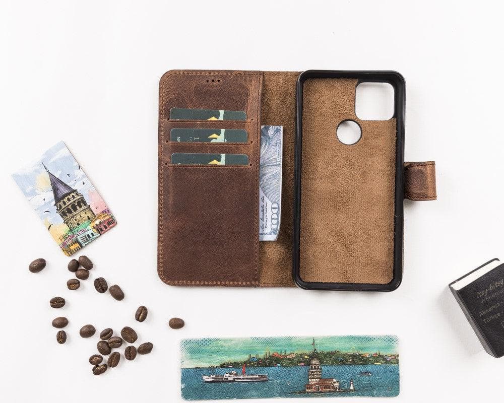 Bayelon Detachable Leather Case for Google Pixel 5 - Elegant Protection