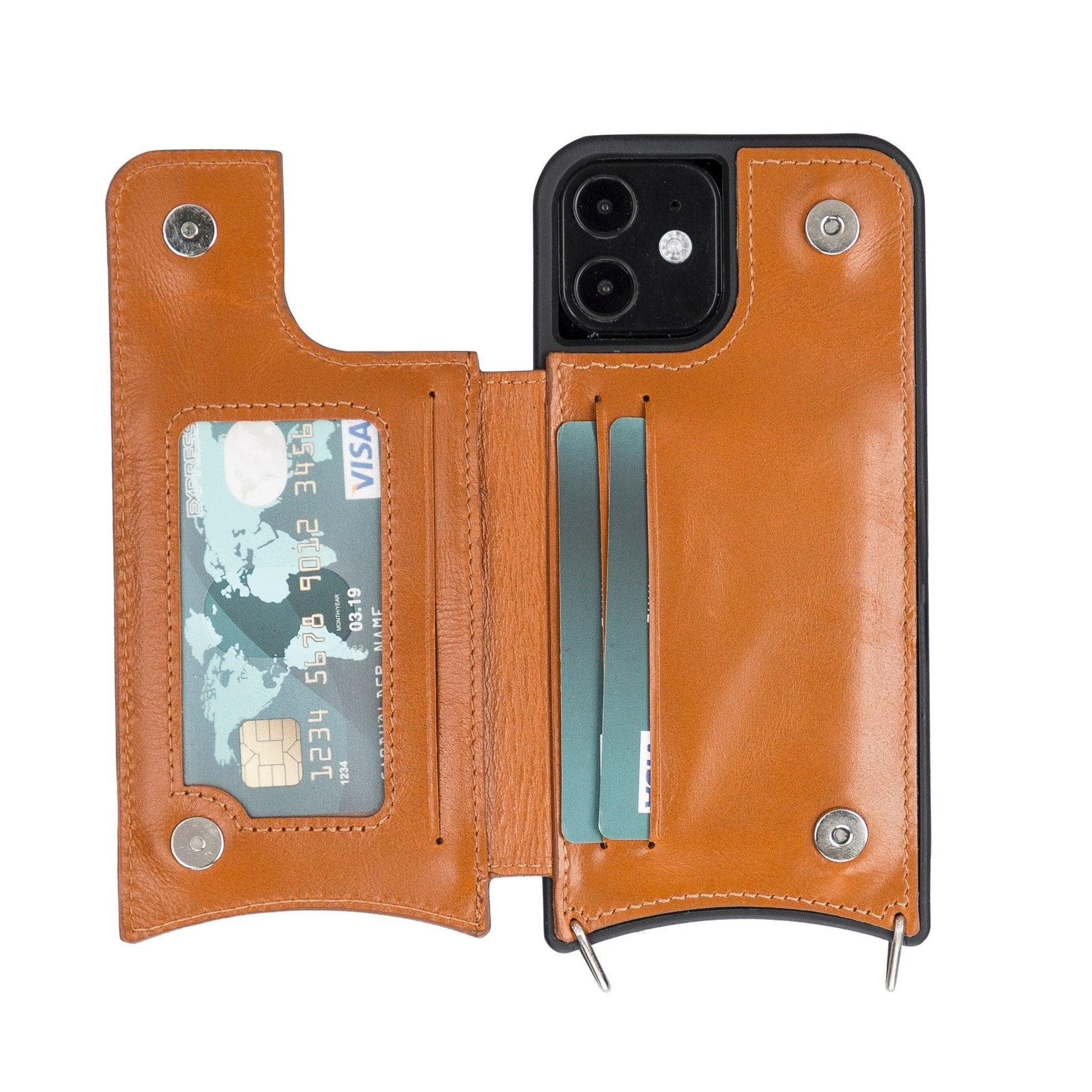 Bayelon Saff iPhone 12 Series Leather Case with Crossbody Strap - SAFF UFW