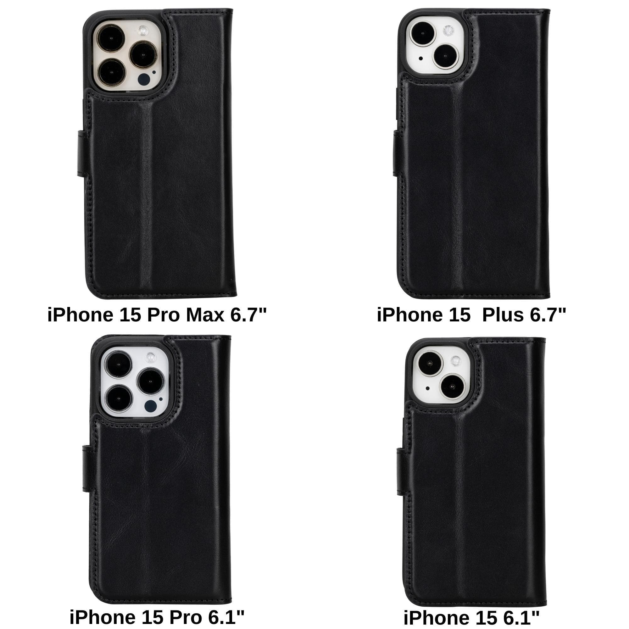 Bayelon Detachable Leather Case for iPhone 15 Series - Elegant & Secure