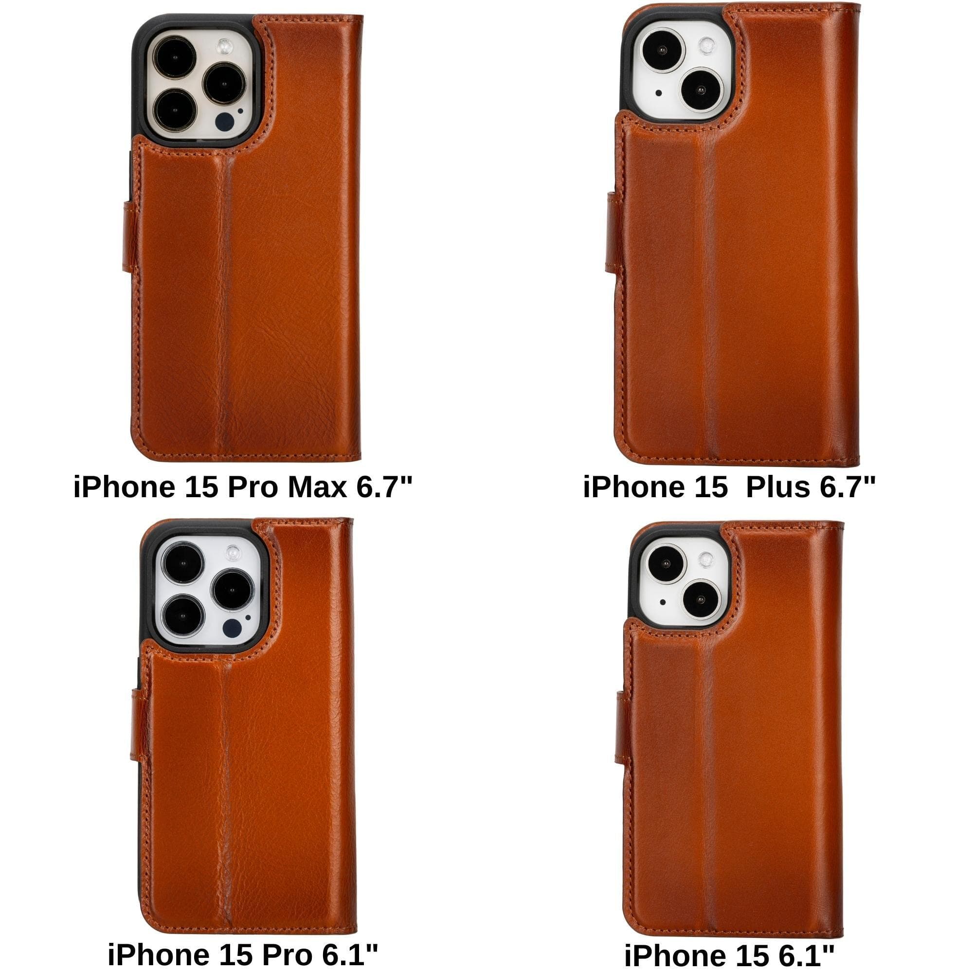 Bayelon Detachable Leather Case for iPhone 15 Series - Elegant & Secure