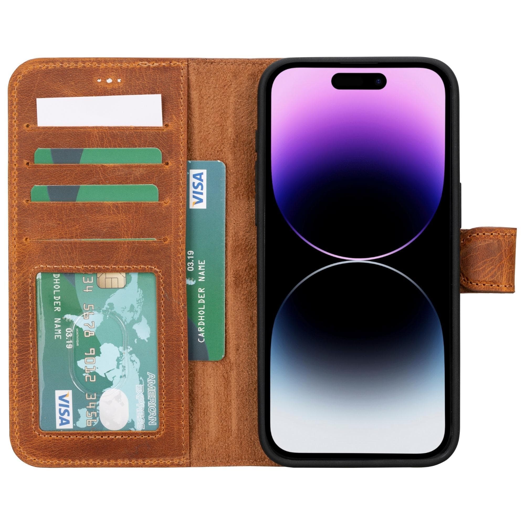 Bayelon Detachable Leather Case for iPhone 15 Series - Elegant & Secure