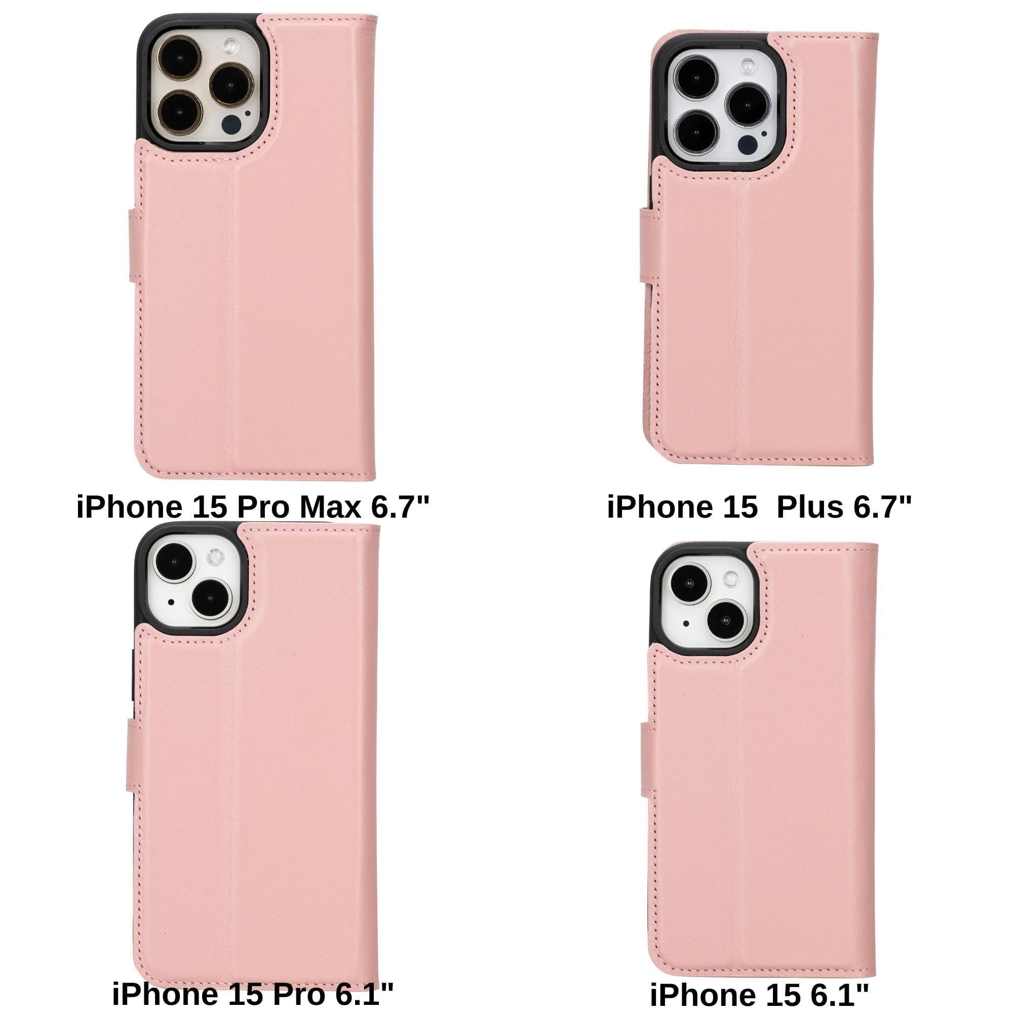 Bayelon Detachable Leather Case for iPhone 15 Series - Elegant & Secure