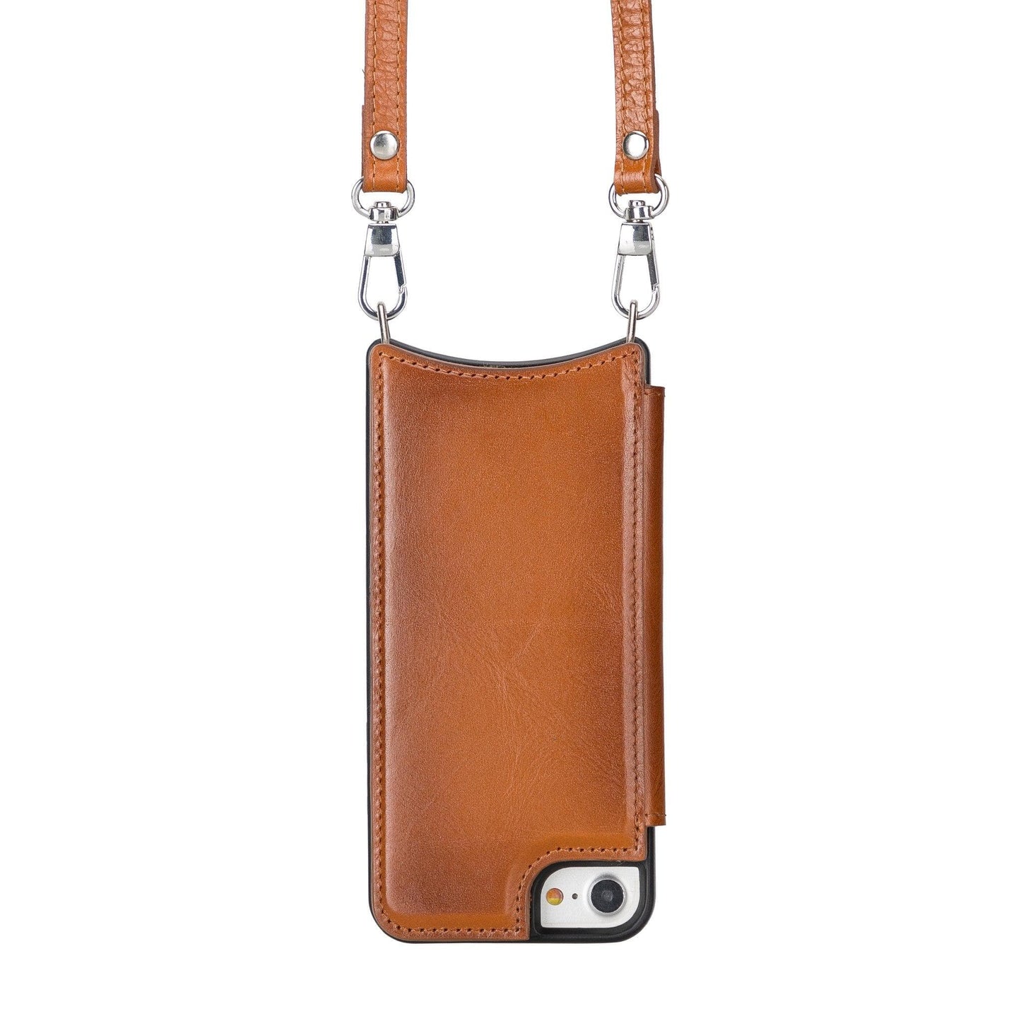 Bayelon Saff iPhone SE/8/7 Series Leather Case with Strap - SAFF UFW Tan