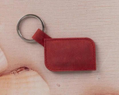 UnBranded Genuine Leather Keyring Red