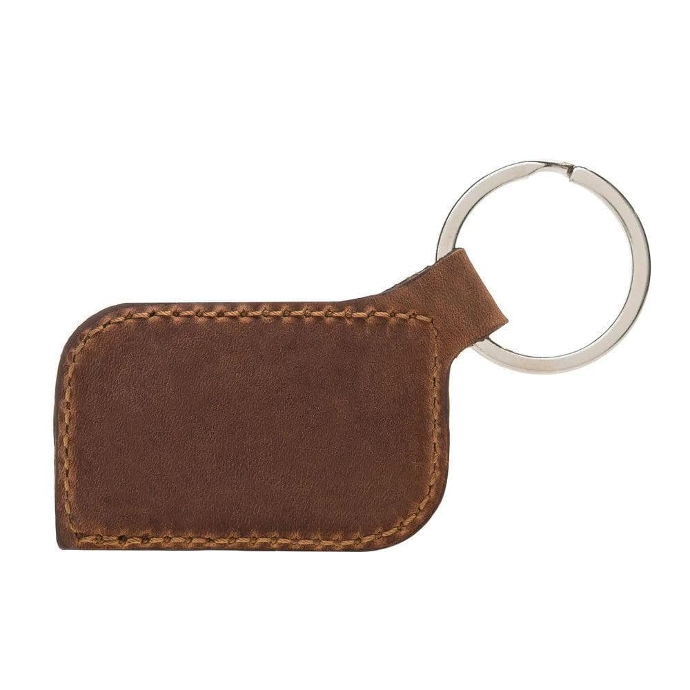 UnBranded Genuine Leather Keyring Saddle Brown