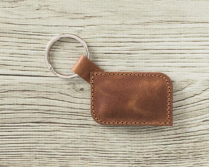 UnBranded Genuine Leather Keyring Golden Tan