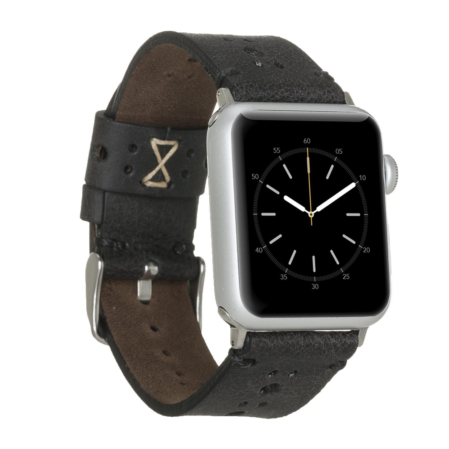 UnBranded BA8 Apple Watch Leather Band Black