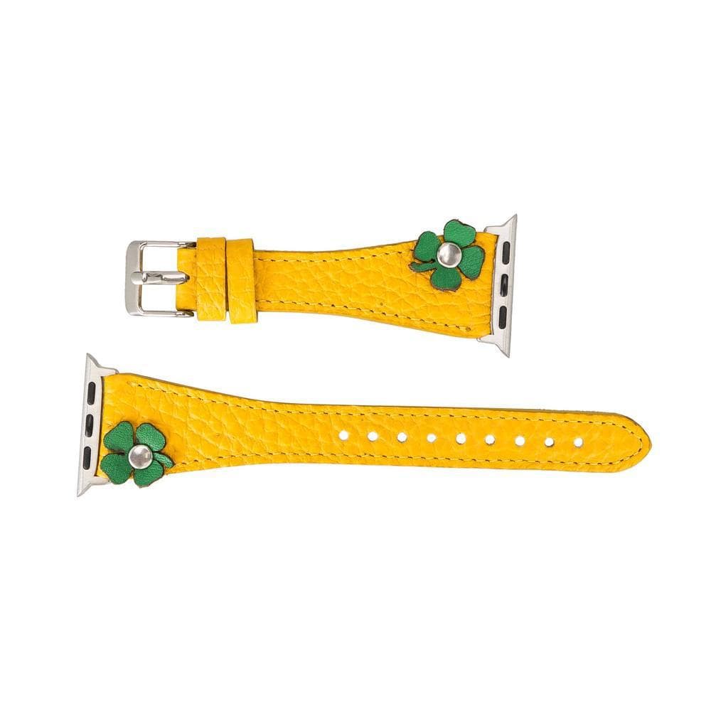 UnBranded Flower Slim Leather Apple Watch Band