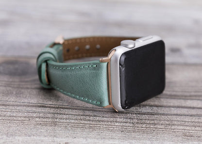 UnBranded Slim Leather Apple Watch Band Aqua