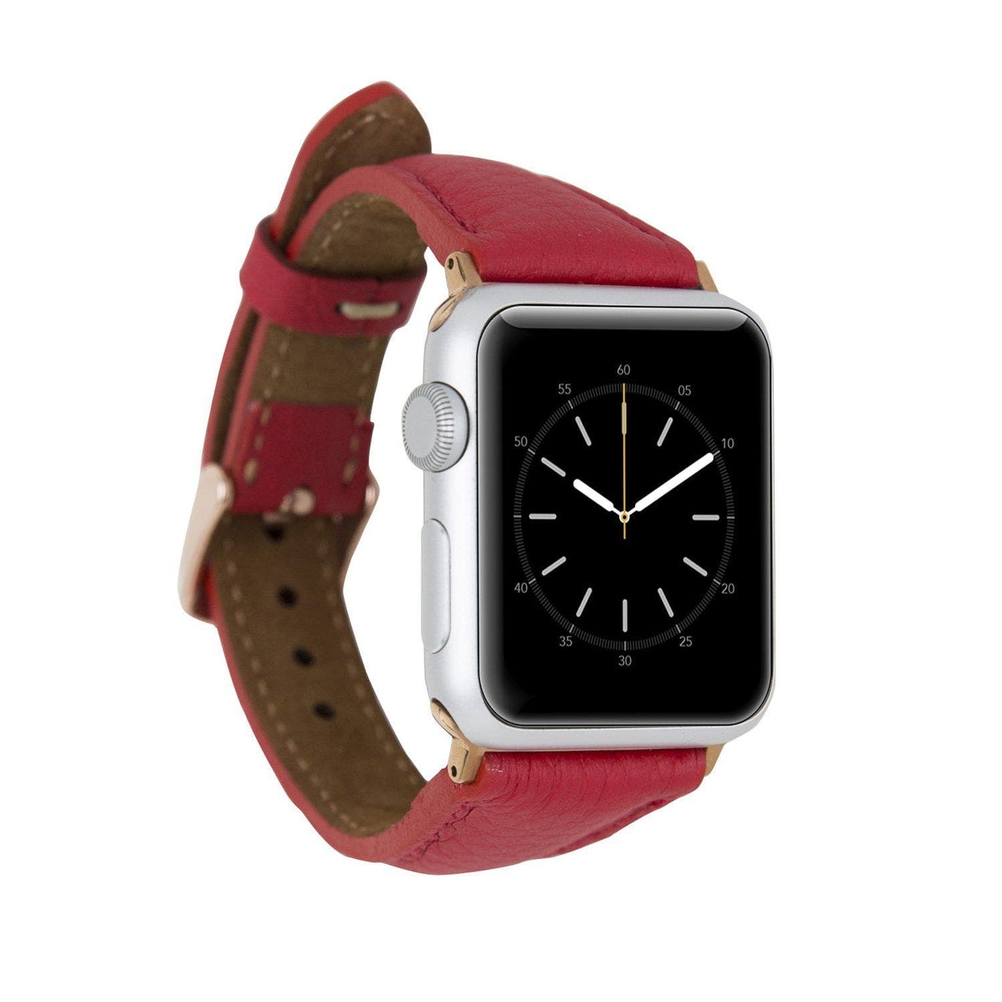 UnBranded Slim Leather Apple Watch Band Crimson