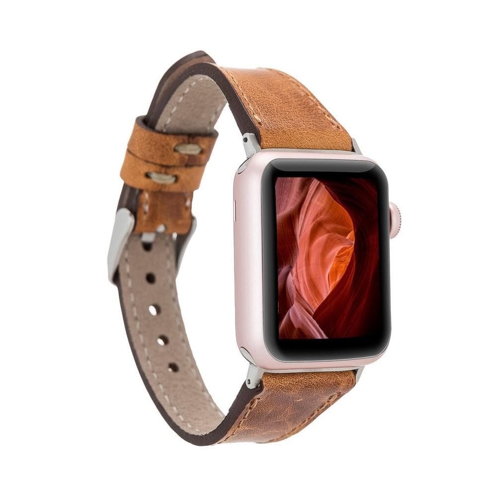 UnBranded Slim Leather Apple Watch Band Moccasin