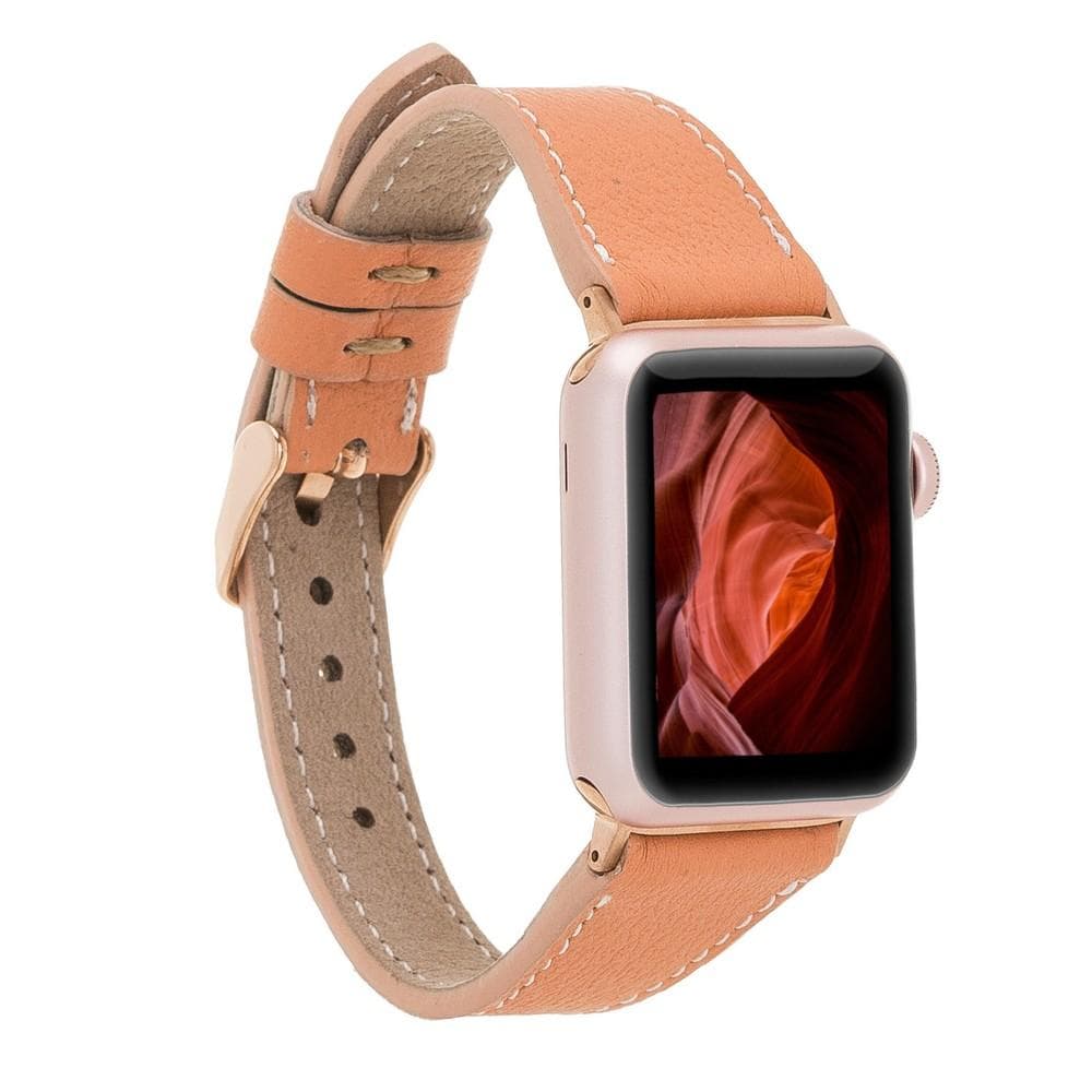 UnBranded Slim Leather Apple Watch Band Pink