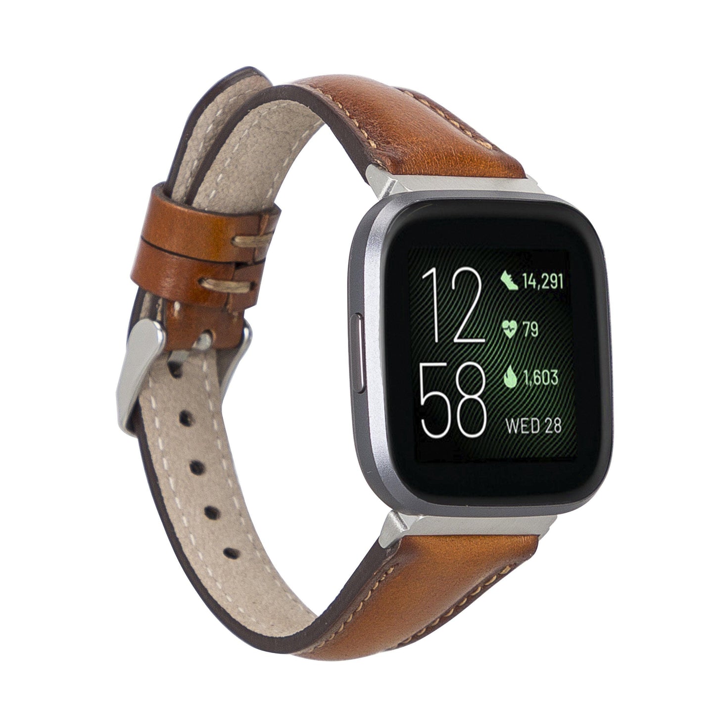 UnBranded Slim Leather Apple Watch Band Tan