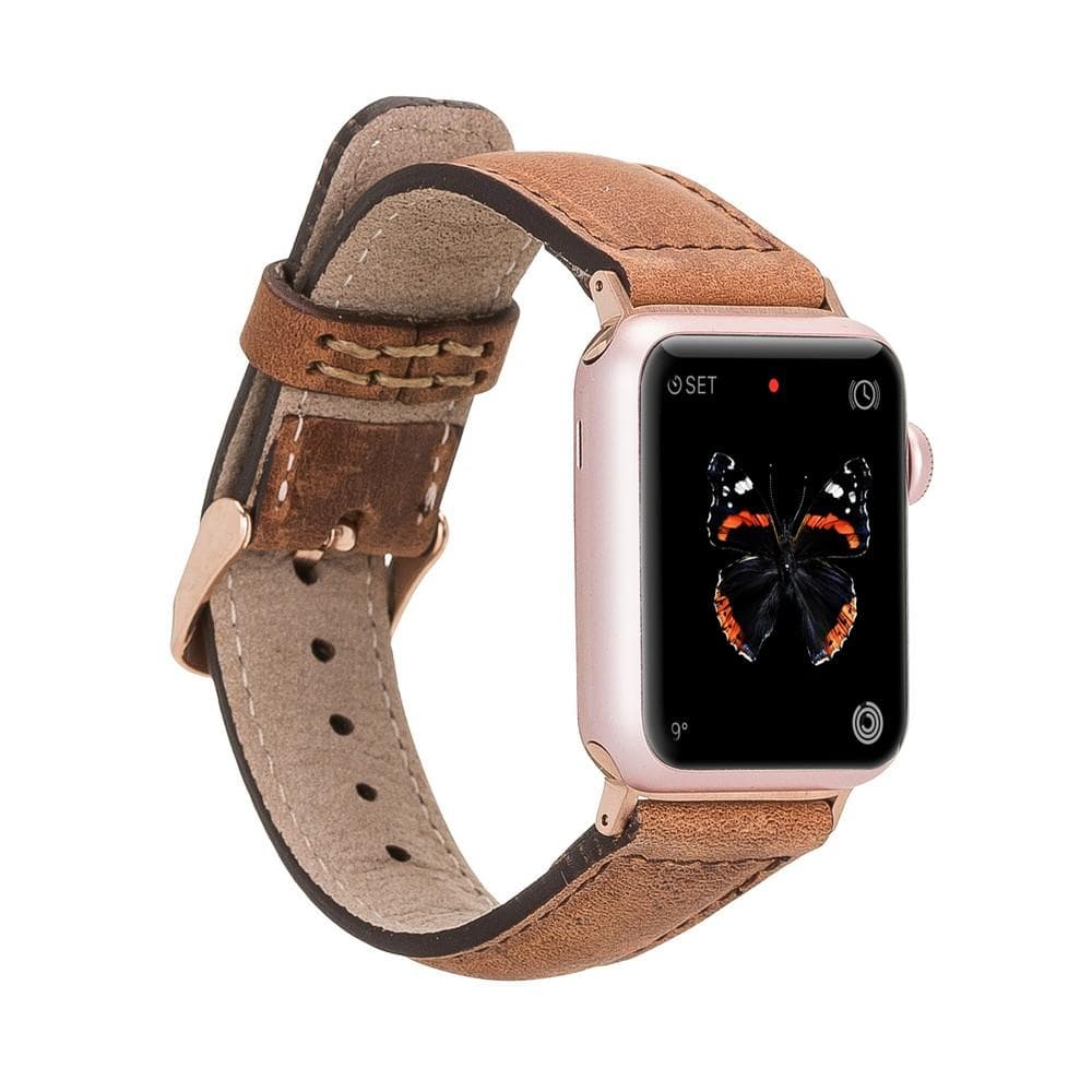 UnBranded Classic Leather Apple Watch Band Moccasin