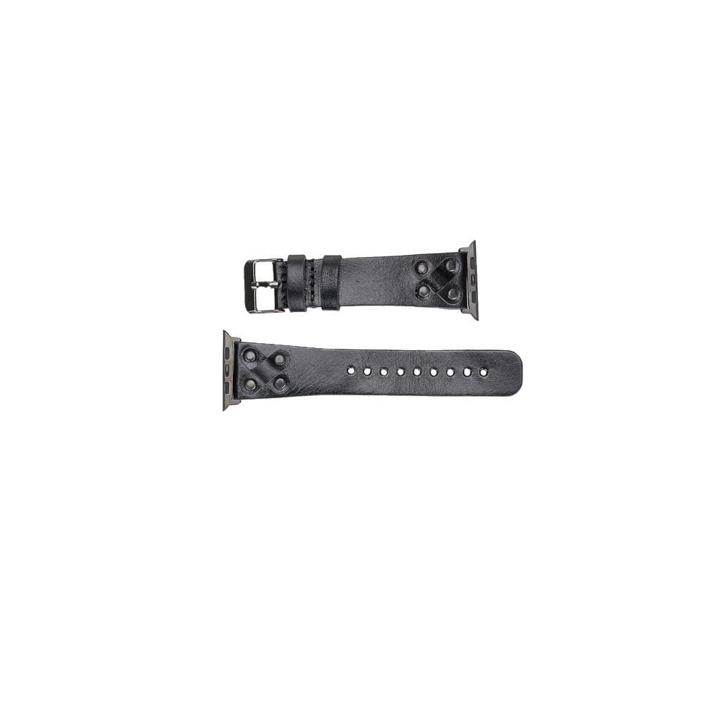 UnBranded Cross Leather Apple Watch Band with Black Trok