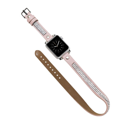 UnBranded Crystal Double Tour Leather Apple Watch Band