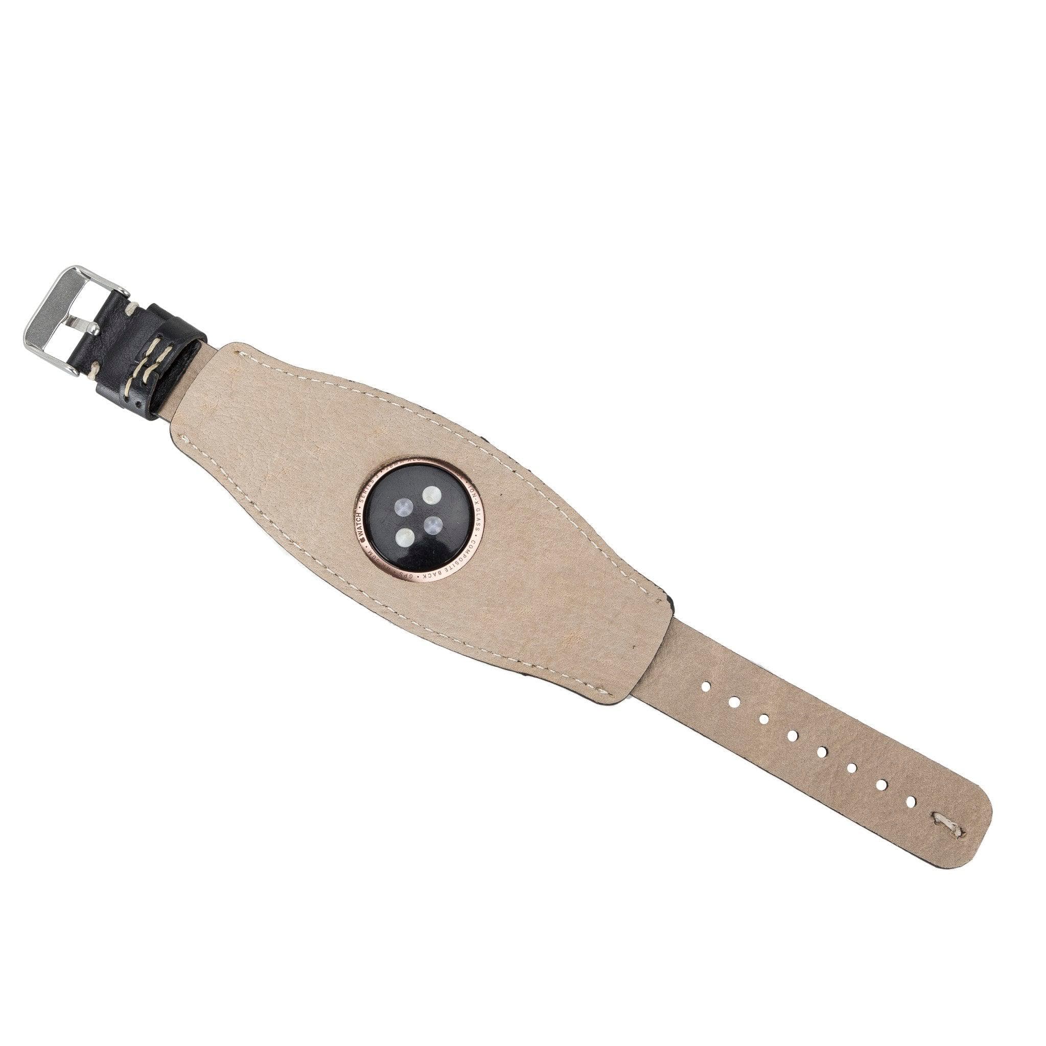 Bayelon Cuff Leather Apple Watch Band - Premium Genuine Leather