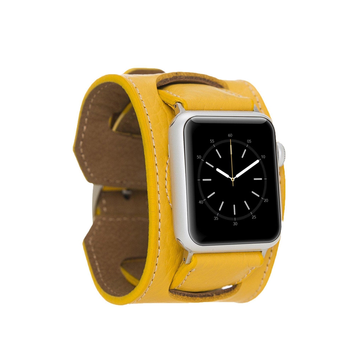 UnBranded Cuff Leather Apple Watch Band Yellow