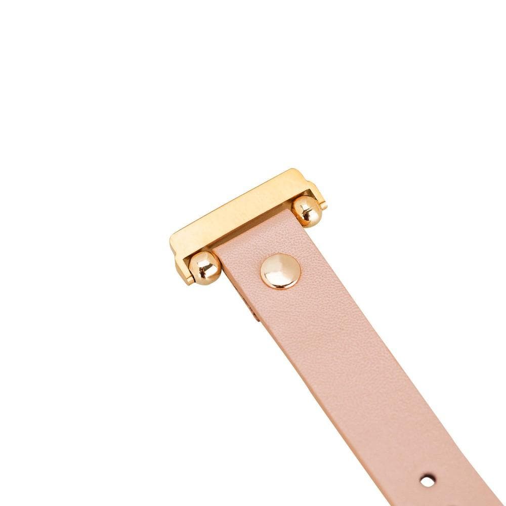 UnBranded Ferro Gold Trok Style Leather Apple Watch Band