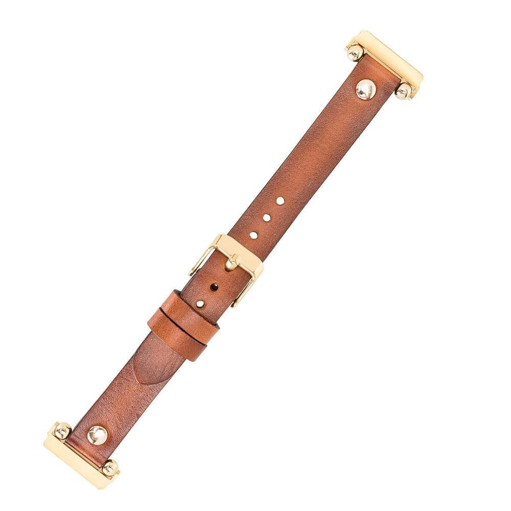 UnBranded Ferro Gold Trok Style Leather Apple Watch Band