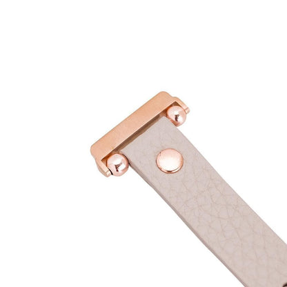 UnBranded Ferro Rose Gold Trok Style Leather Apple Watch Band