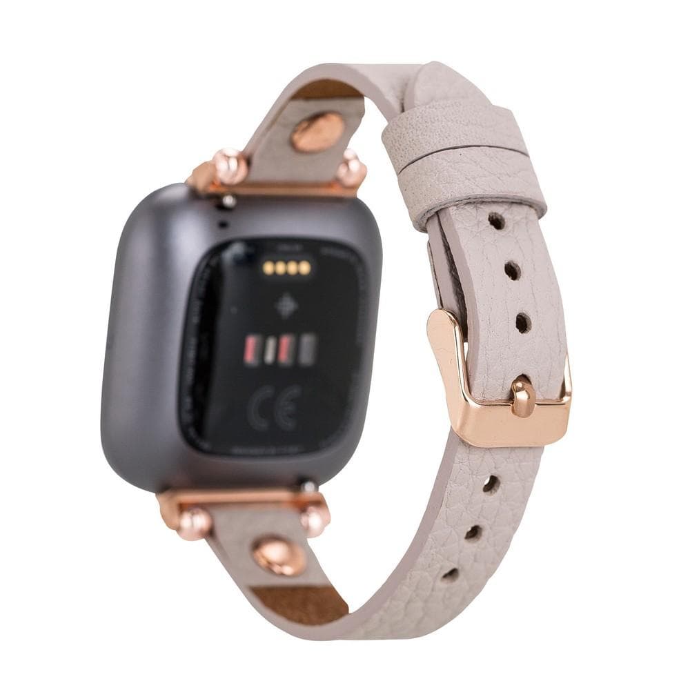 UnBranded Ferro Rose Gold Trok Style Leather Apple Watch Band