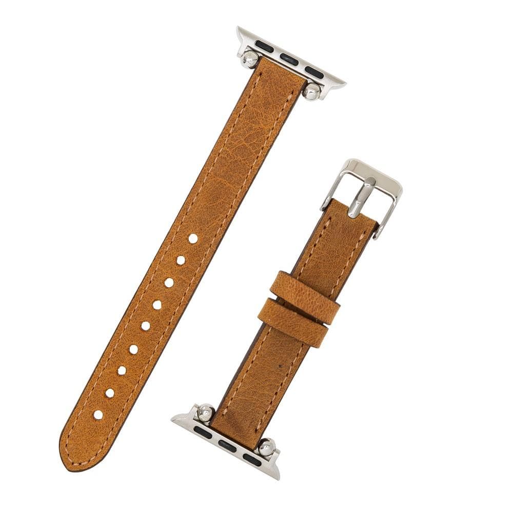 UnBranded Seamy Ferro Style Leather Apple Watch Band