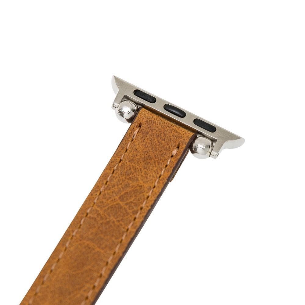 UnBranded Seamy Ferro Style Leather Apple Watch Band