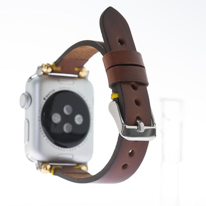 UnBranded Seamy Ferro Style Leather Apple Watch Band