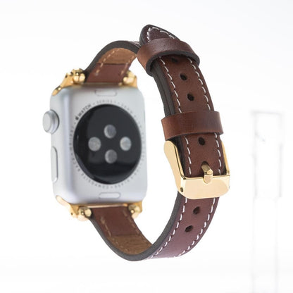 UnBranded Seamy Ferro Style Leather Apple Watch Band