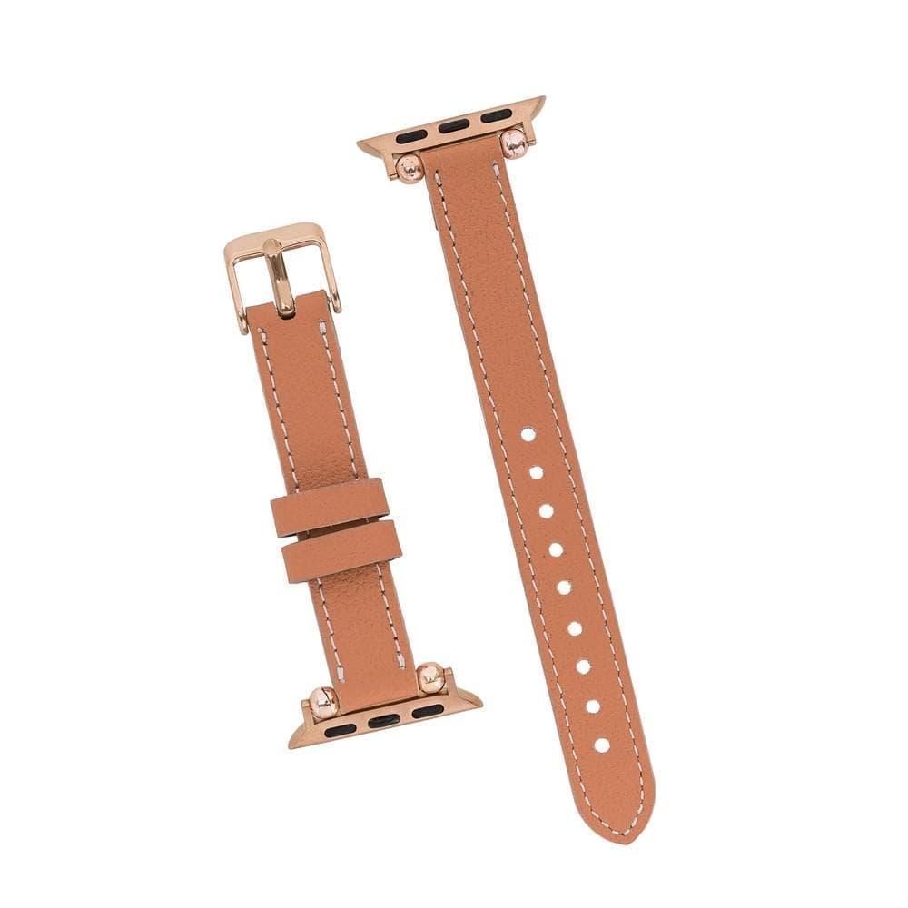 UnBranded Seamy Ferro Style Leather Apple Watch Band