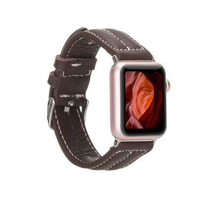 UnBranded NM3 Style Leather Apple Watch Band Gray