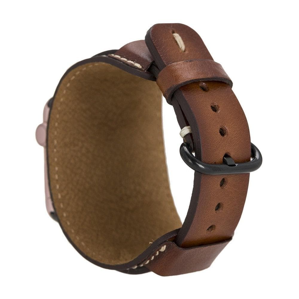 Bayelon Pulsar Cuff Leather Apple Watch Band - Genuine Leather