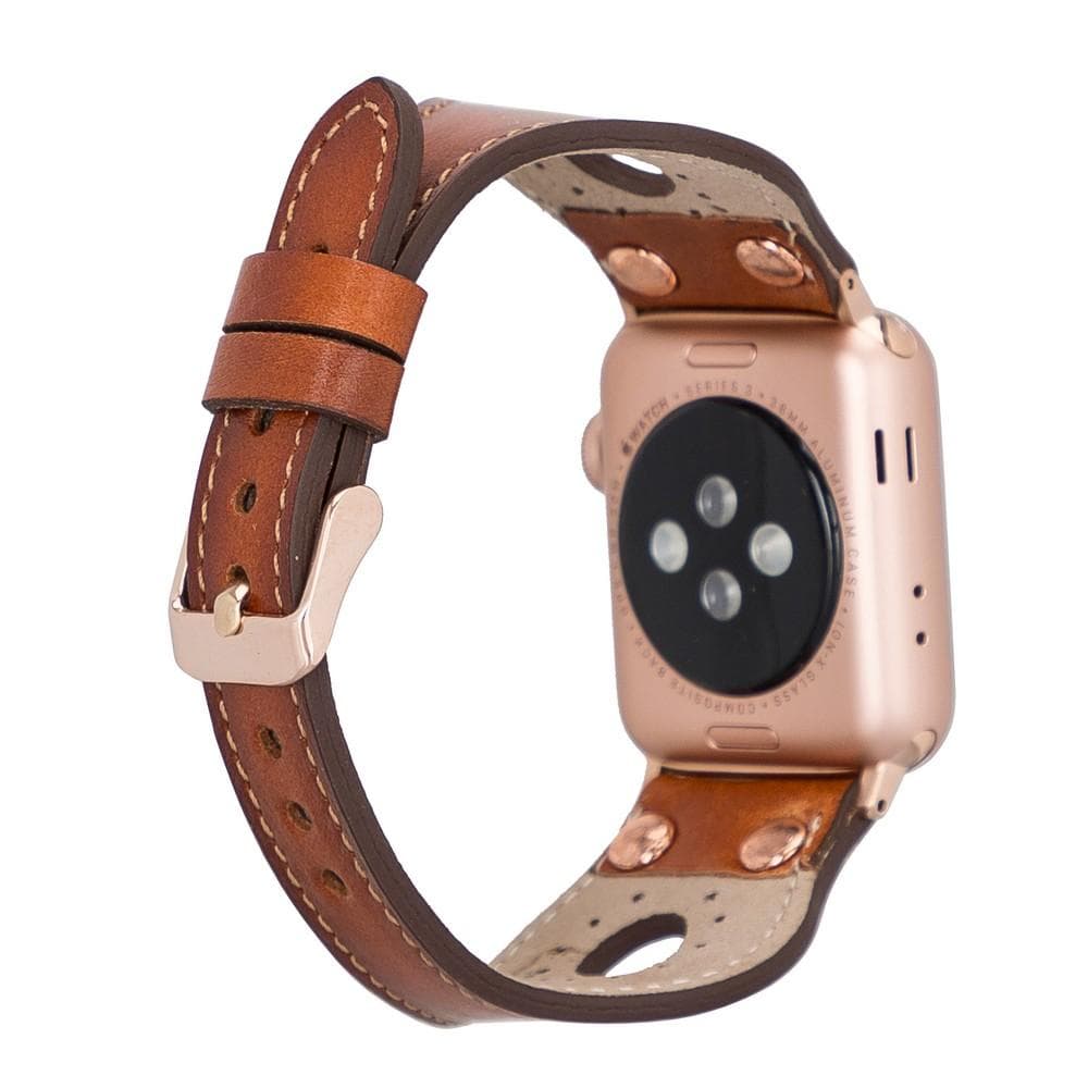 UnBranded Ronda Rose Gold Trok Style Leather Apple Watch Band