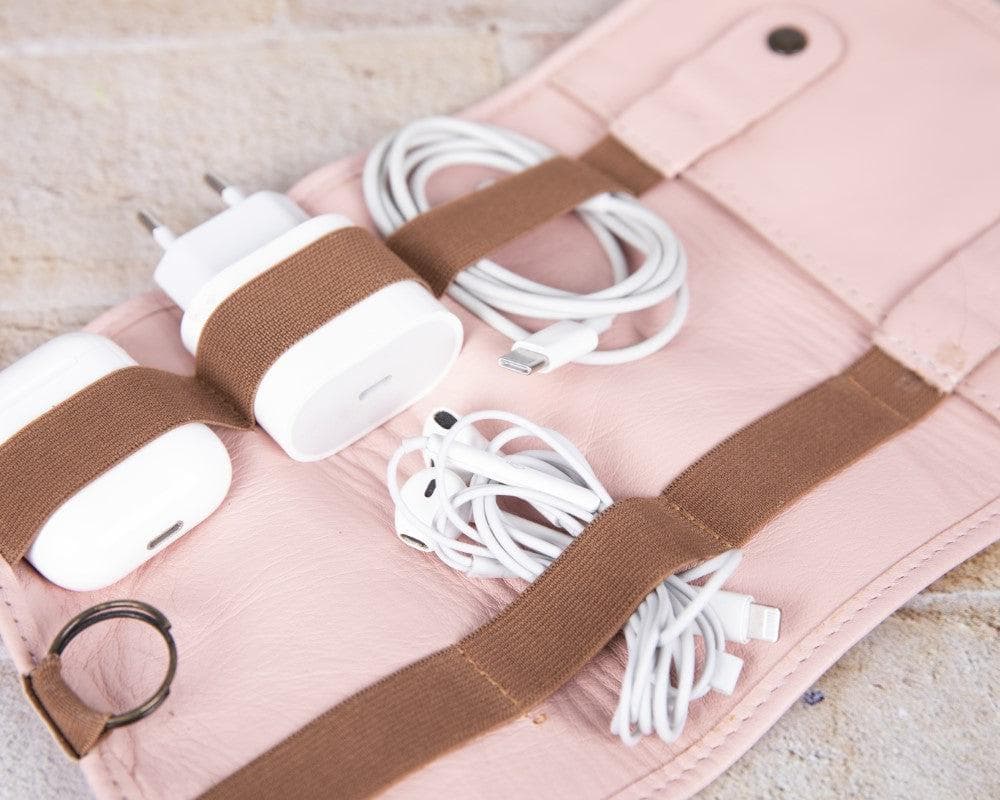Bayelon Genuine Leather Cable Organizer - Versatile Travel Accessory