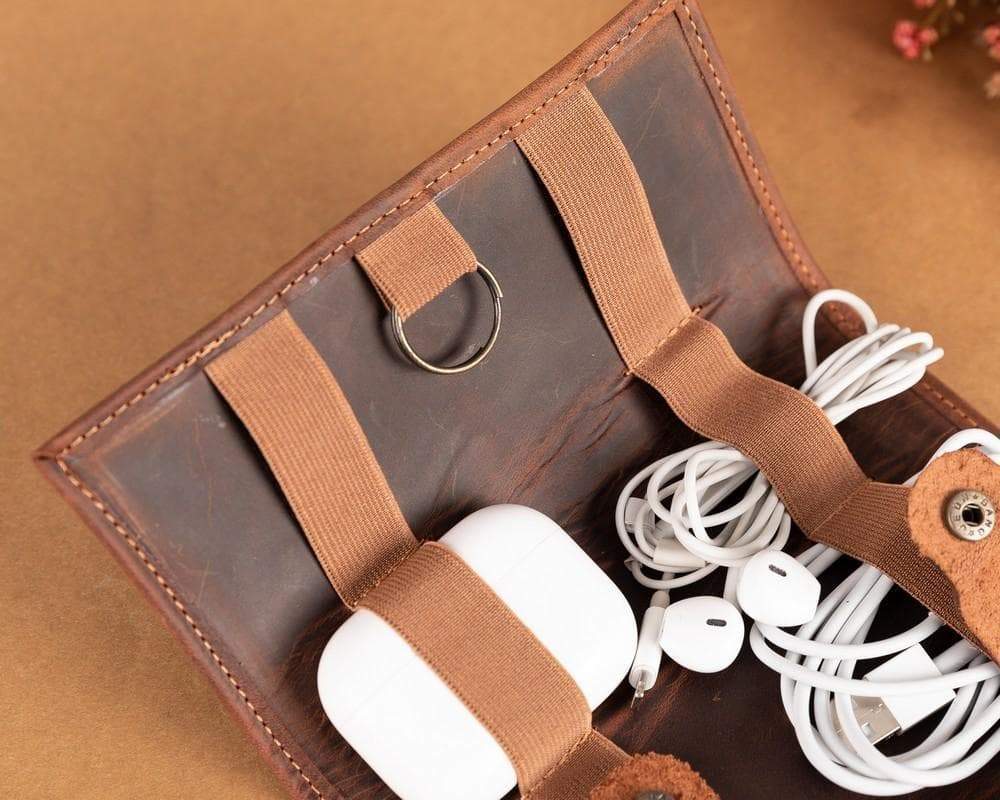 UnBranded Genuine Leather Cable Organizer