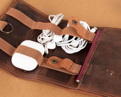 UnBranded Genuine Leather Cable Organizer