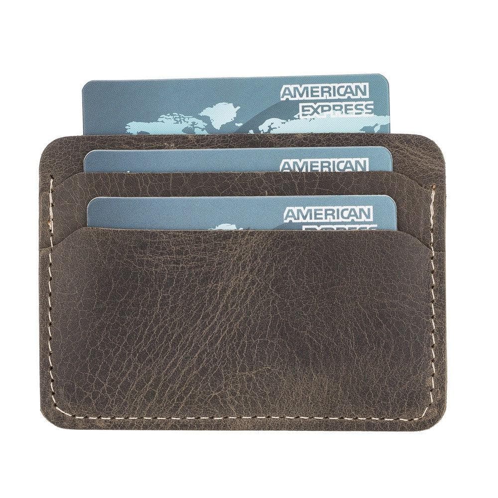 Bayelon Genuine Leather Card Holder - Premium Quality Organizer Brown