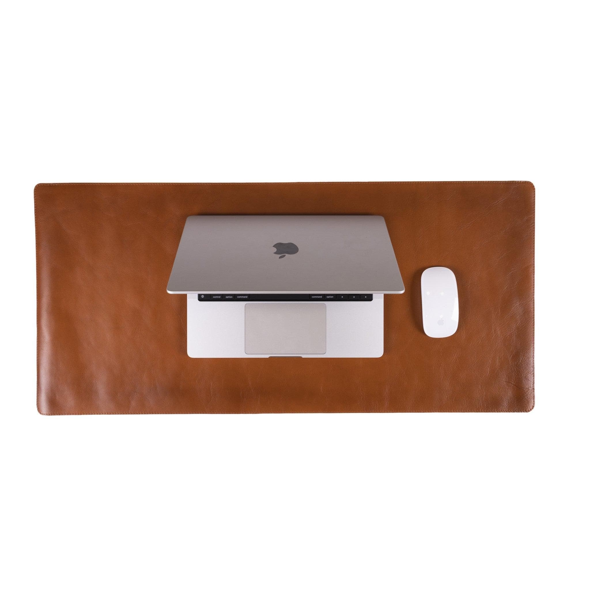 Bayelon Genuine Leather Desk Mat 37x80 cm Tan