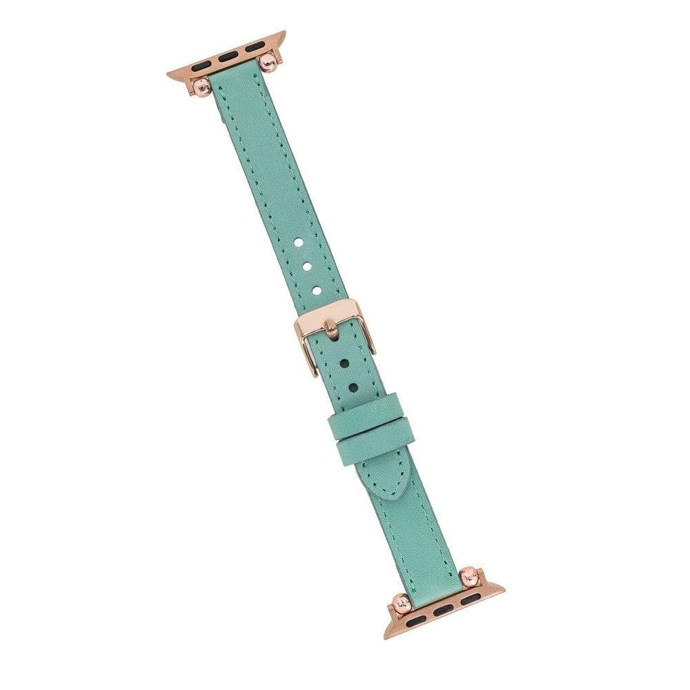 Bayelon Ferro Rose Gold Trok Style Leather Fitbit Watch Band