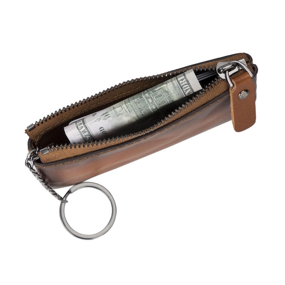 Bayelon Multima Premium Leather Card Holder with Key Chain