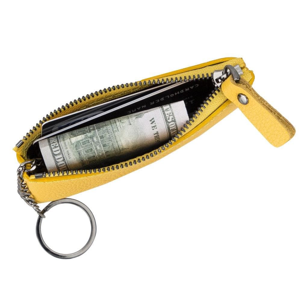 Bayelon Multima Premium Leather Card Holder with Key Chain