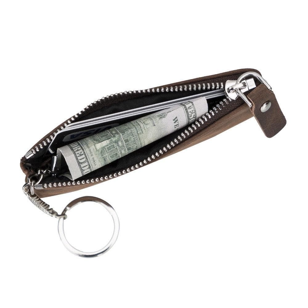 Bayelon Multima Premium Leather Card Holder with Key Chain